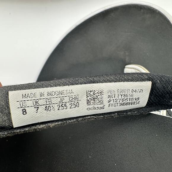 Adidas Women's Comfort Flip Flop Black White 3-Stripe Thong Slides Sandals Sz 8 - Picture 9 of 10